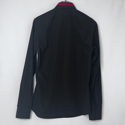 GIVENCHY Star Embroidered Dress Shirt Black Size 37