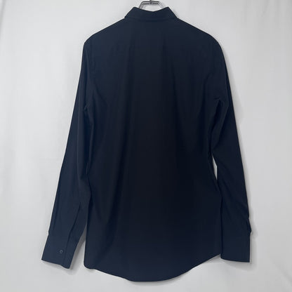 GIVENCHY Faded Logo Poplin Long Sleeve Shirt Black Size 40