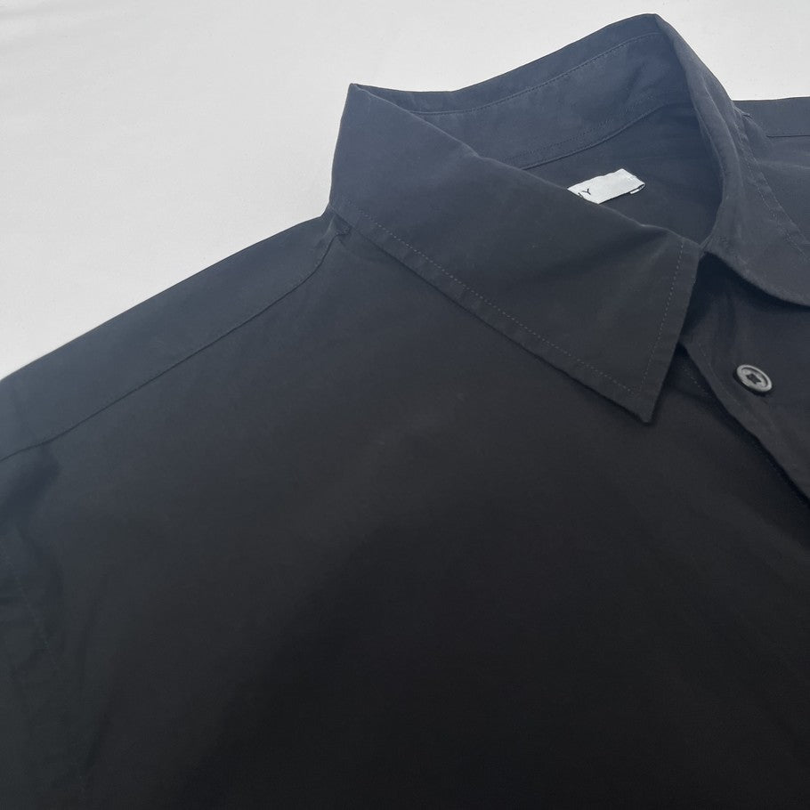 GIVENCHY Faded Logo Poplin Long Sleeve Shirt Black Size 40