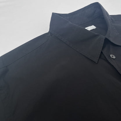 GIVENCHY Faded Logo Poplin Long Sleeve Shirt Black Size 40