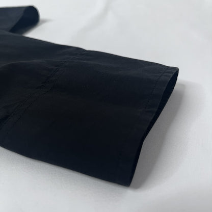 GIVENCHY Faded Logo Poplin Long Sleeve Shirt Black Size 40