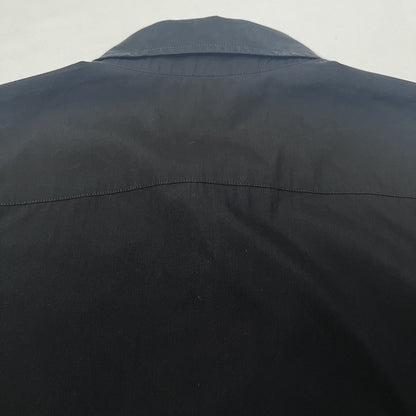 GIVENCHY Faded Logo Poplin Long Sleeve Shirt Black Size 40