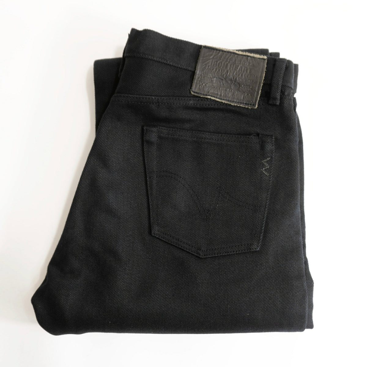 IRON HEART 21oz Black Armour Straight Denim Jeans Size W36