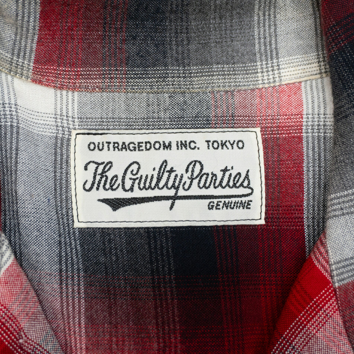 WACKO MARIA Rayon Ombre Check Open Collar Shirt Size M
