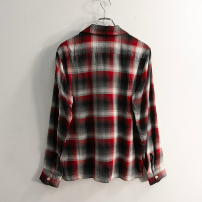WACKO MARIA Rayon Ombre Check Open Collar Shirt Size M