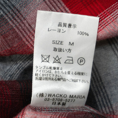 WACKO MARIA Rayon Ombre Check Open Collar Shirt Size M