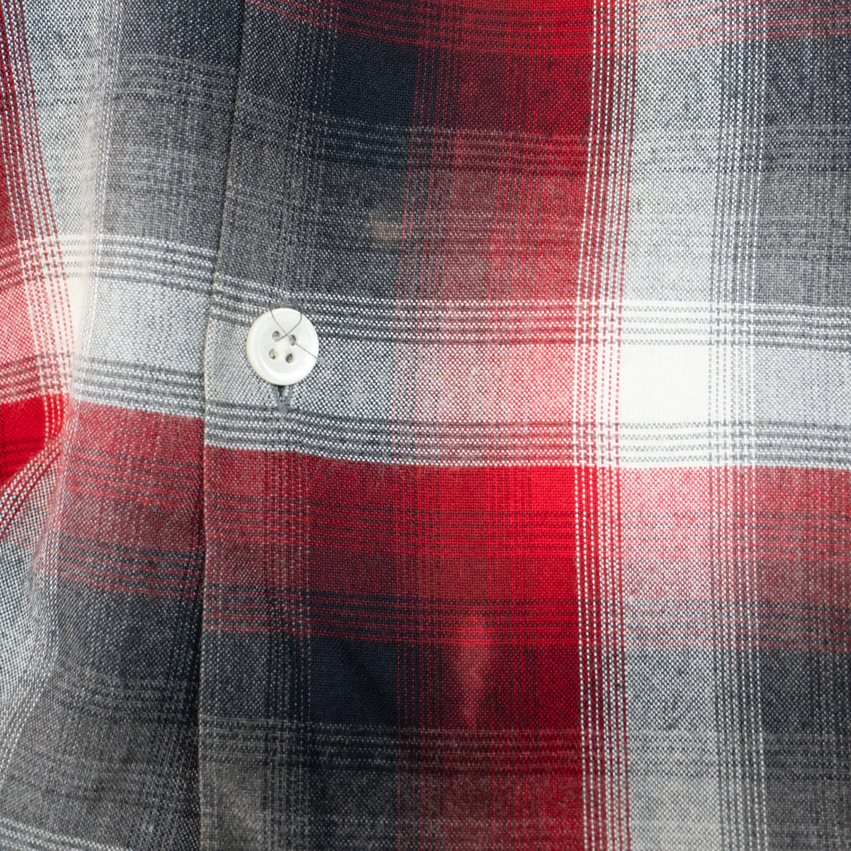 WACKO MARIA Rayon Ombre Check Open Collar Shirt Size M