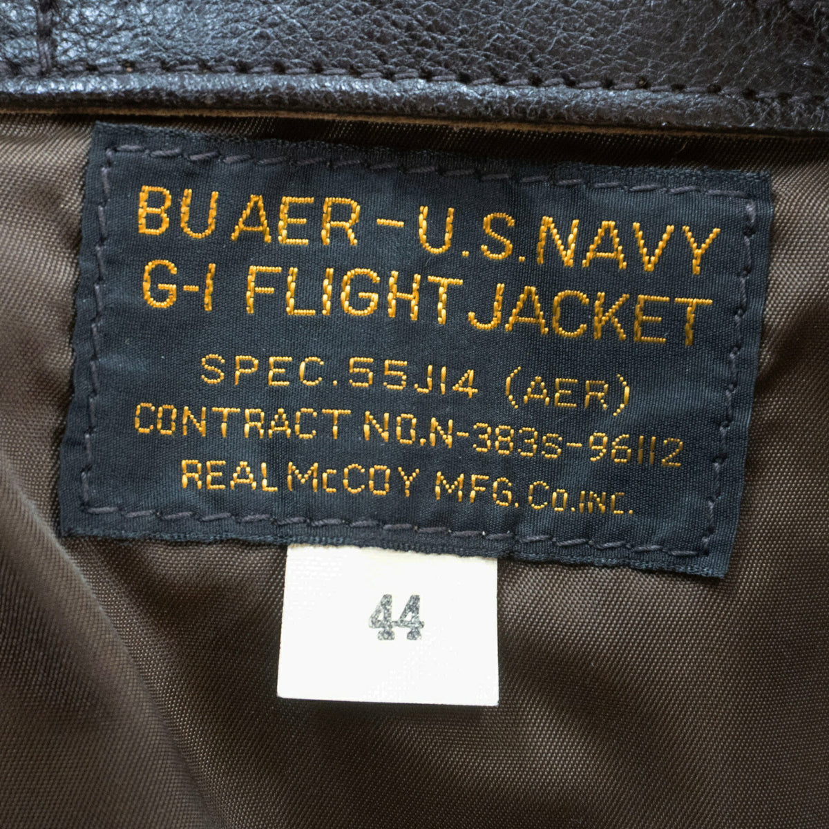 THE REAL MCCOY'S G-1 Leather Flight Jacket Size 44