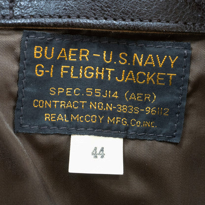 THE REAL MCCOY'S G-1 Leather Flight Jacket Size 44