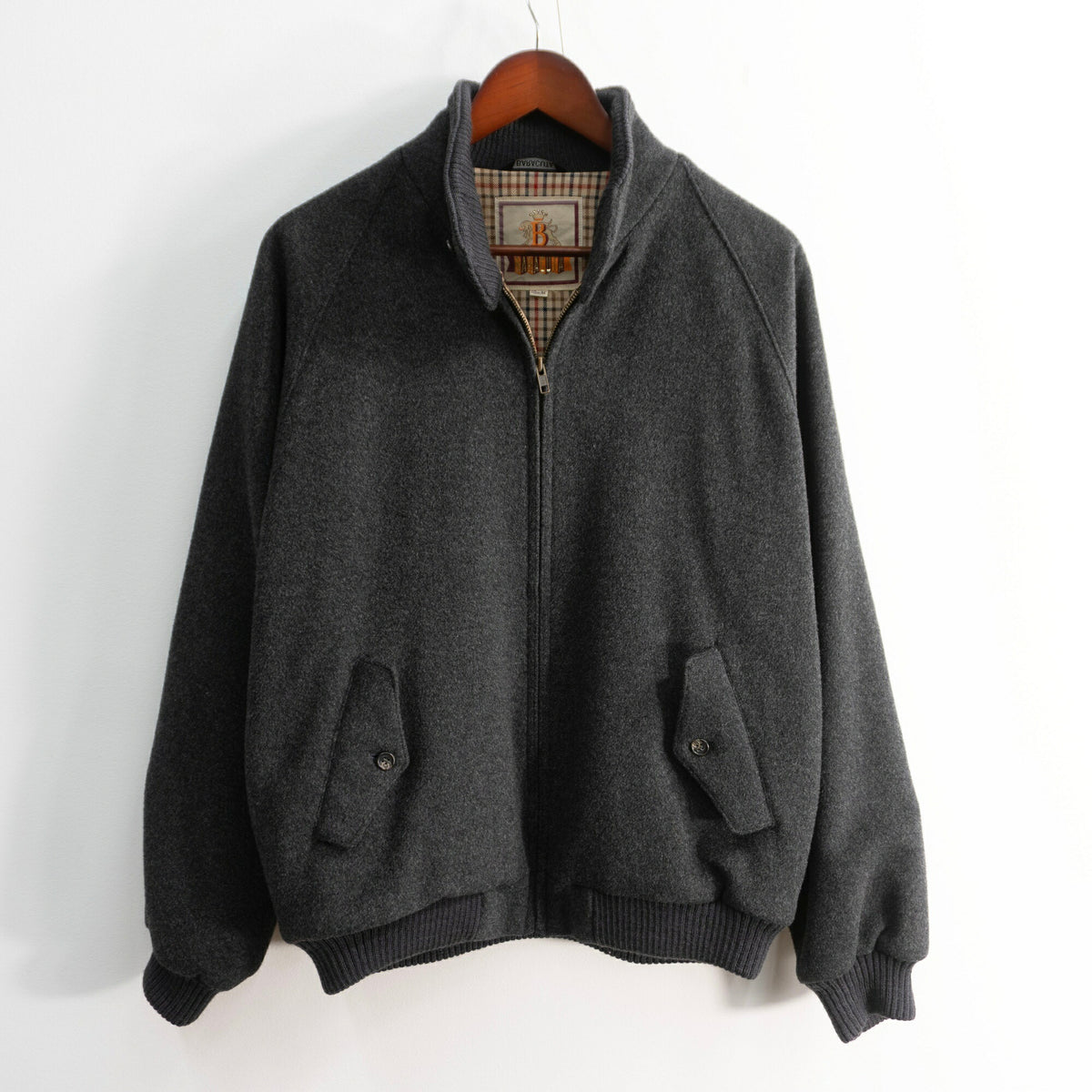 BARACUTA G9 Cashmere Blend Wool Jacket Gray Size 44