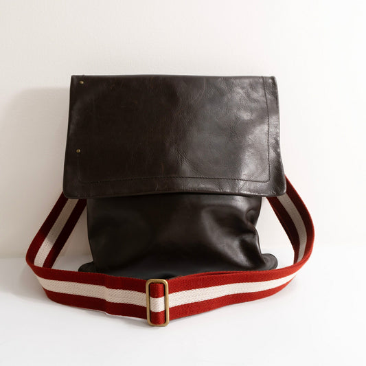 BALLY Trainspotting Leather Shoulder Bag Brown