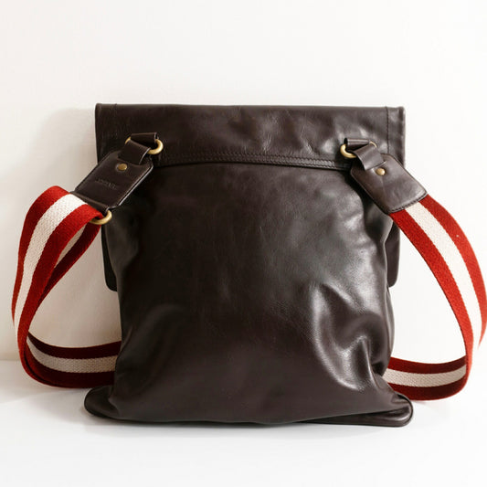 BALLY Trainspotting Leather Shoulder Bag Brown