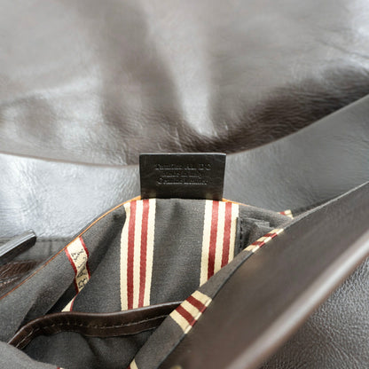 BALLY Trainspotting Leather Shoulder Bag Brown
