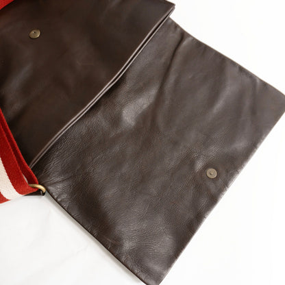 BALLY Trainspotting Leather Shoulder Bag Brown