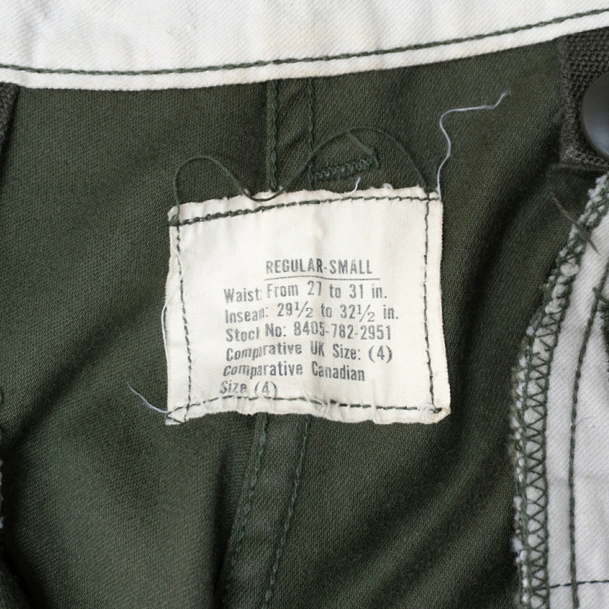 US ARMY 60s M-65 Field Cargo Pants Size SMALL-REGULAR