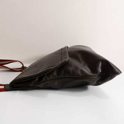 BALLY Trainspotting Leather Shoulder Bag Brown