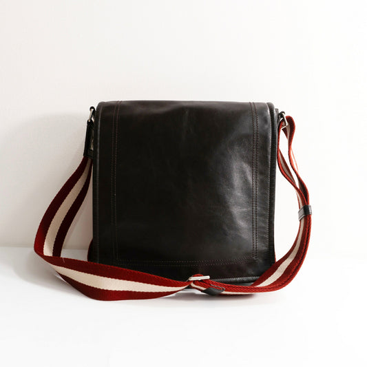 BALLY Brown Leather Shoulder Bag