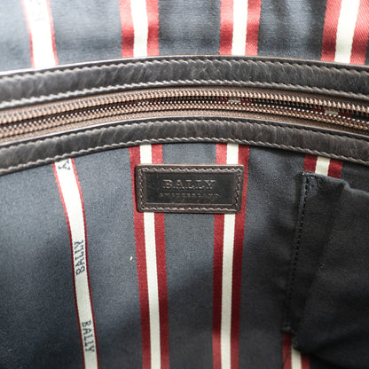 BALLY Brown Leather Shoulder Bag