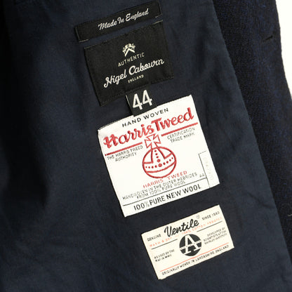 NIGEL CABOURN Mallory Jacket Harris Tweed Navy Size 44
