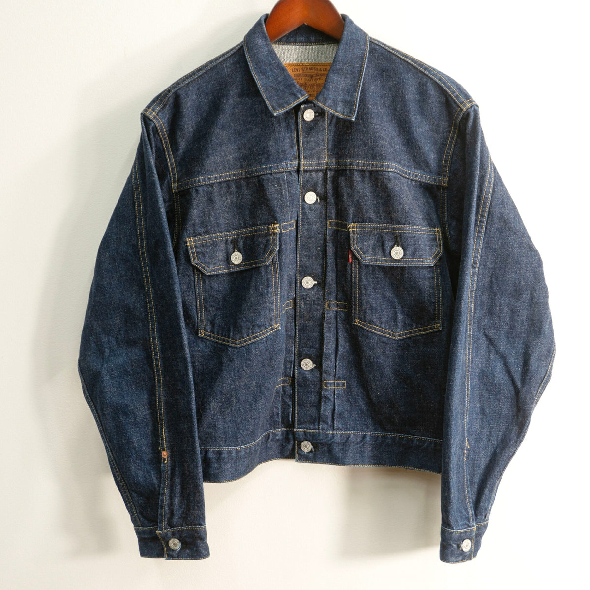 LEVI'S 507XX 2nd Big E Denim Jacket Dark Indigo Size 42