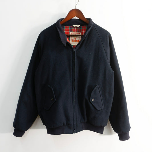 BARACUTA G9 Cashmere Wool Harrington Jacket Navy Size XL