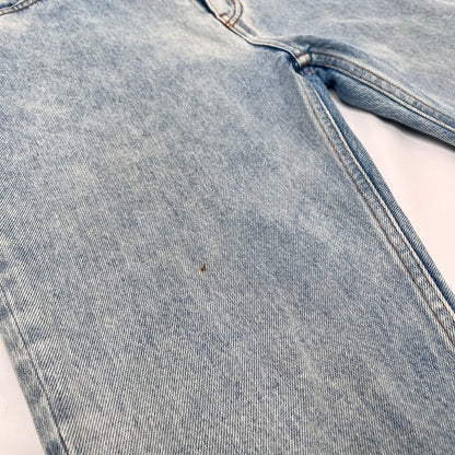 LOUIS VUITTON Leather Patch Stretch Jeans Light Blue Size 32