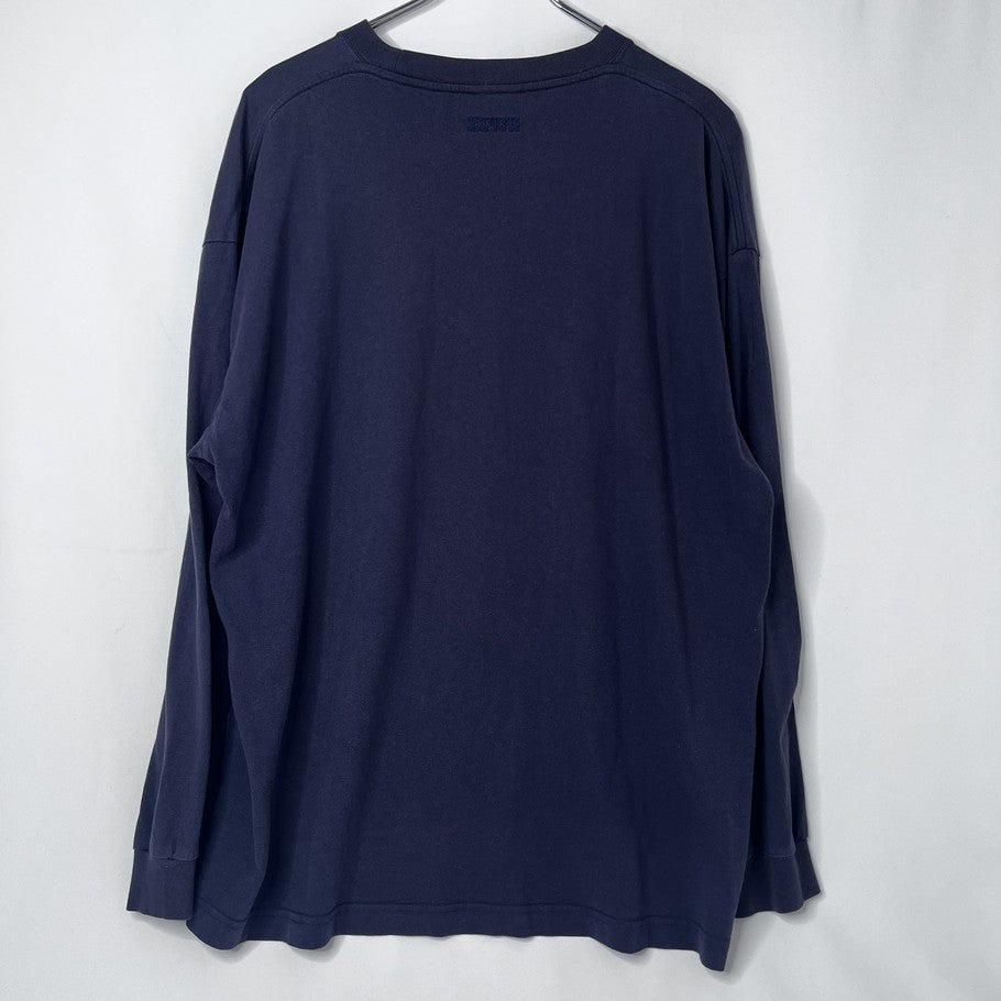 VETEMENTS 19AW Logo Label Long Sleeve T-Shirt Navy Size S