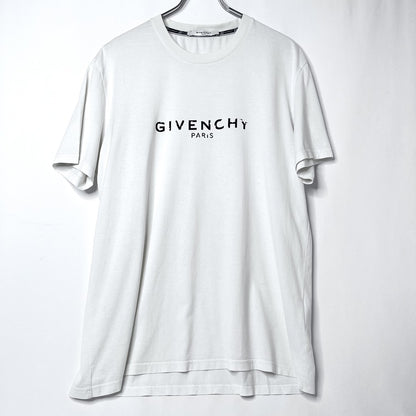GIVENCHY Vintage Effect Logo T-Shirt White Size L