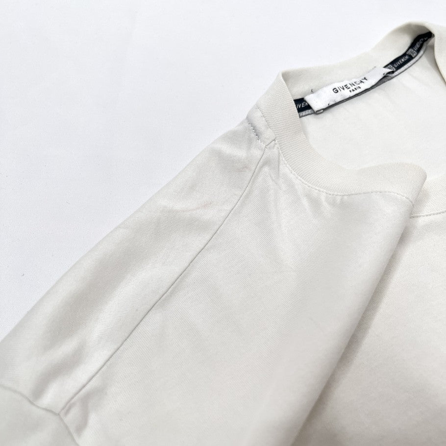 GIVENCHY Vintage Effect Logo T-Shirt White Size L