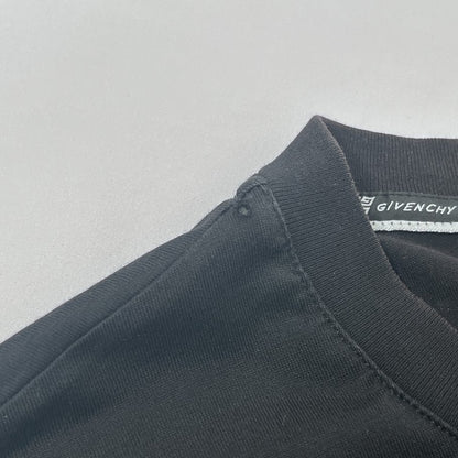 GIVENCHY Vintage Effect Logo T-Shirt Black Size L
