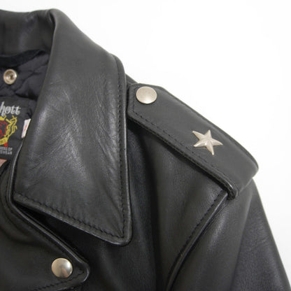 SCHOTT 613US ONESTAR Double Riders Leather Jacket Size 38