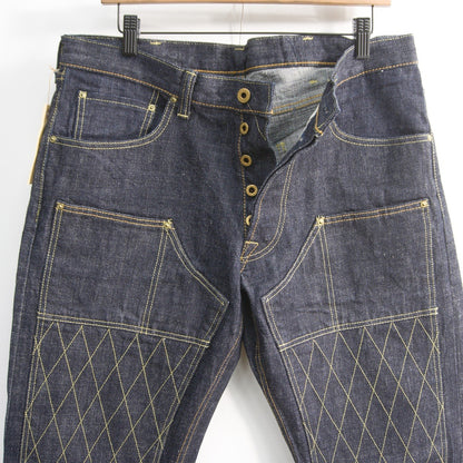 TROPHY CLOTHING Double Knee Indigo Denim Size 36