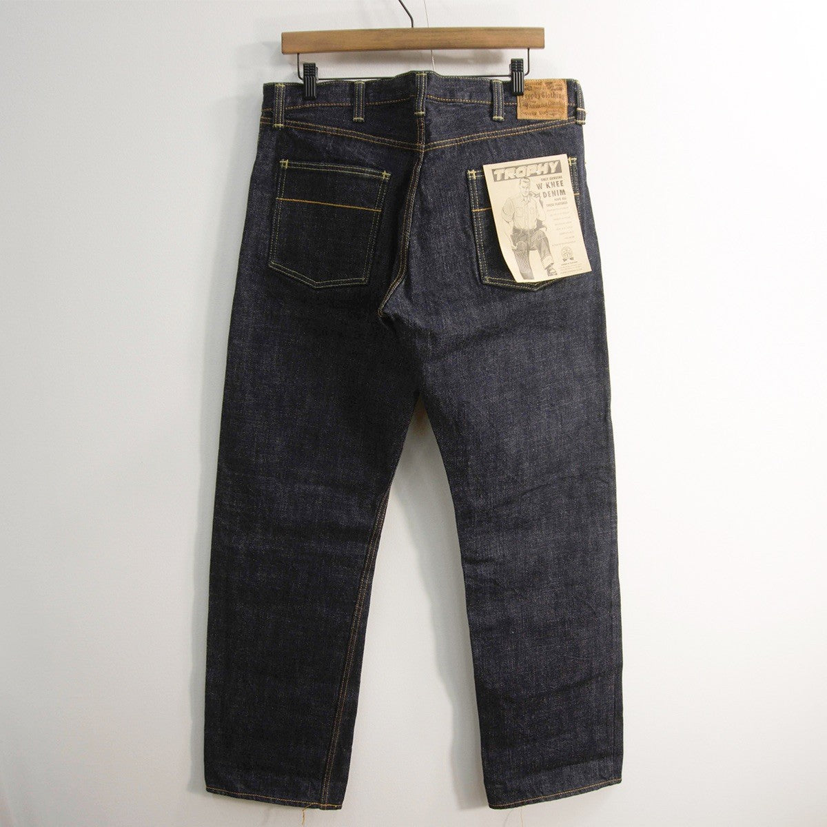 TROPHY CLOTHING Double Knee Indigo Denim Size 36