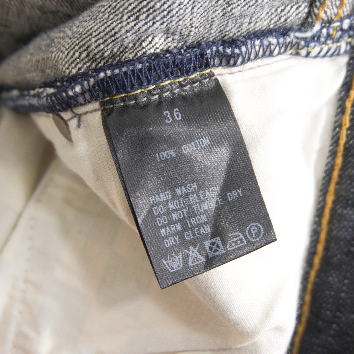 TROPHY CLOTHING Double Knee Indigo Denim Size 36