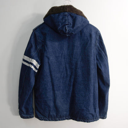MOMOTARO JEANS Goin' Home Denim Mods Boa Lined Coat Size 40