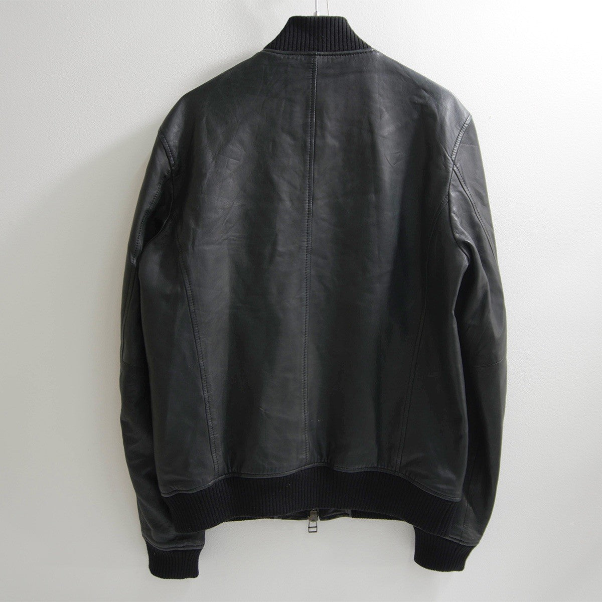 AVIREX Leather MA-1 Flight Jacket Black Size M