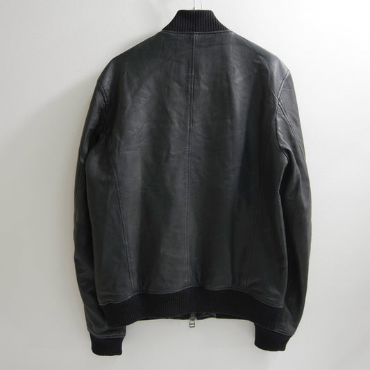 AVIREX Leather MA-1 Flight Jacket Black Size M