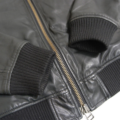 AVIREX Leather MA-1 Flight Jacket Black Size M