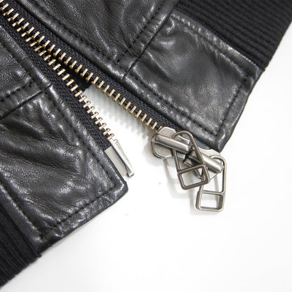 AVIREX Leather MA-1 Flight Jacket Black Size M