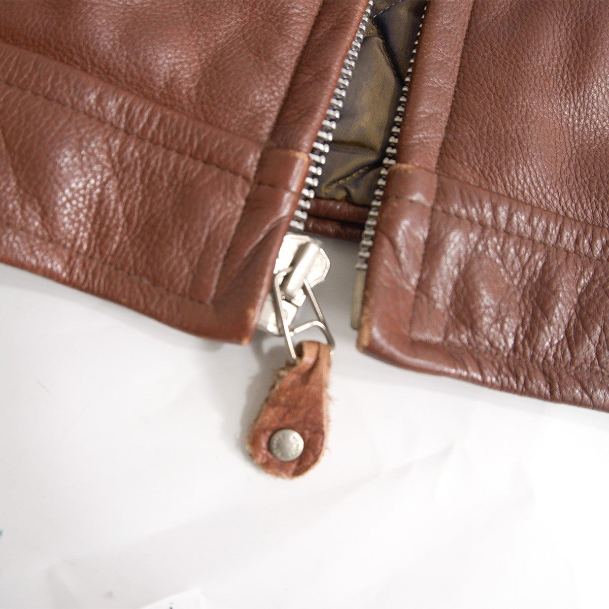 SCHOTT 170 Collared Single Riders Jacket Brown Size 40