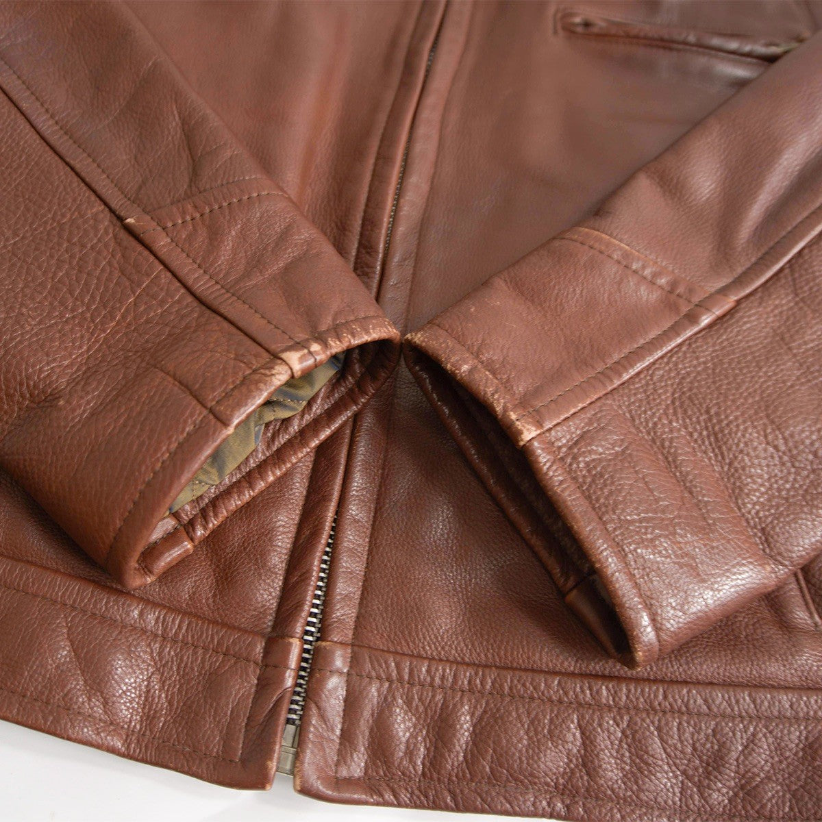 SCHOTT 170 Collared Single Riders Jacket Brown Size 40