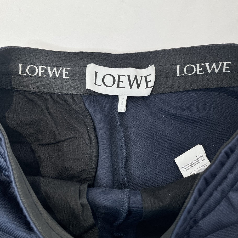 LOEWE Anagram Nylon Cotton Track Pants Navy Size XS