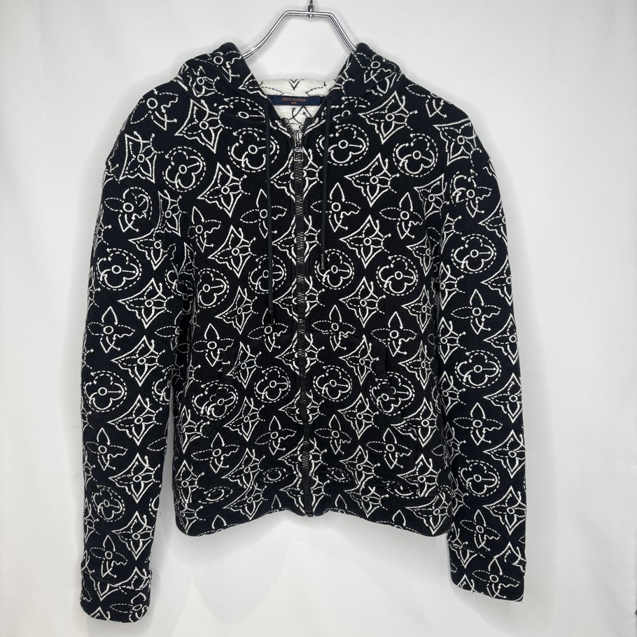 Louis Vuitton LVxNBA Flower Quilted Hoodie Black Size M