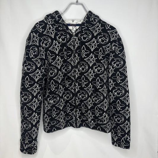 Louis Vuitton LVxNBA Flower Quilted Hoodie Black Size M