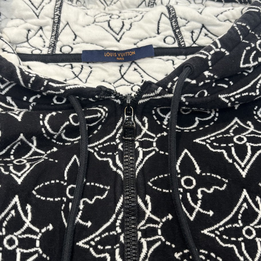 Louis Vuitton LVxNBA Flower Quilted Hoodie Black Size M