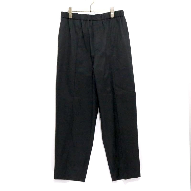 JIL SANDER High Density Cotton Wide Easy Pants Black Size 46