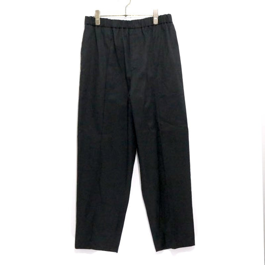 JIL SANDER High Density Cotton Wide Easy Pants Black Size 46