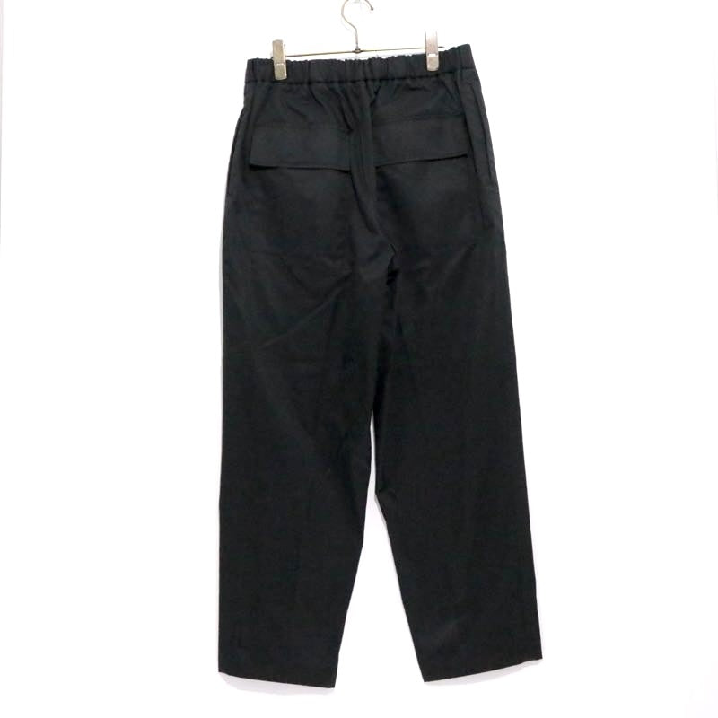 JIL SANDER High Density Cotton Wide Easy Pants Black Size 46