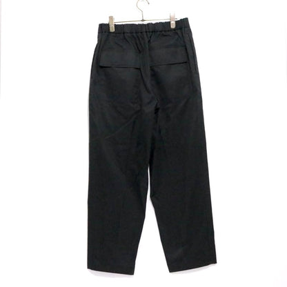 JIL SANDER High Density Cotton Wide Easy Pants Black Size 46