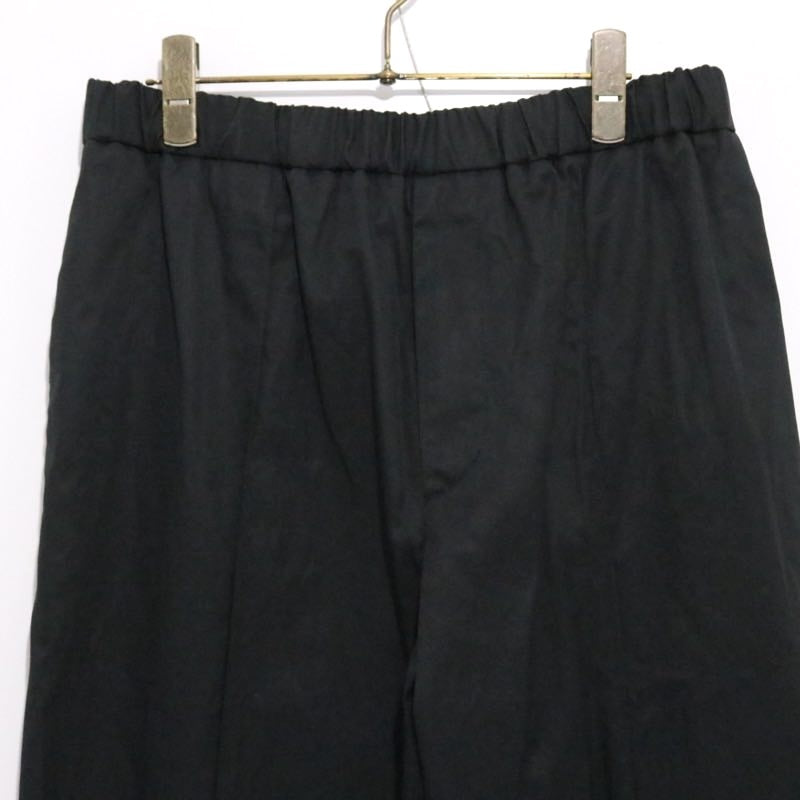 JIL SANDER High Density Cotton Wide Easy Pants Black Size 46
